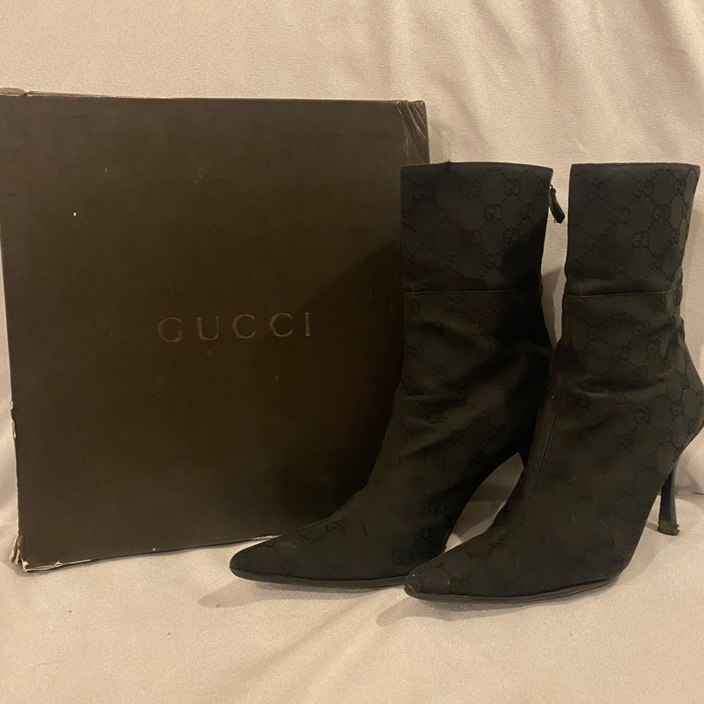 Gucci Black Heeled Boots